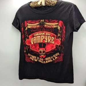 Vampire Ball Goth Black Short Sleeve Shirt Small